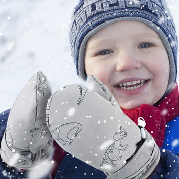 Детски зимни ски ръкавици Сладки анимационни топли ръкавици Нехлъзгащи се ветроустойчиви водоустойчиви спортни ръкавици на открито за деца Момчета Момичета