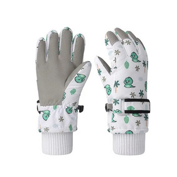 Παιδικά γάντια δάχτυλων Χειμώνας εξωτερικού χώρου για παιδιά αγόρια κορίτσια με επένδυση Ζεστή αδιάβροχη αντιανεμική κινουμένων σχεδίων χοντρά γάντια σκι