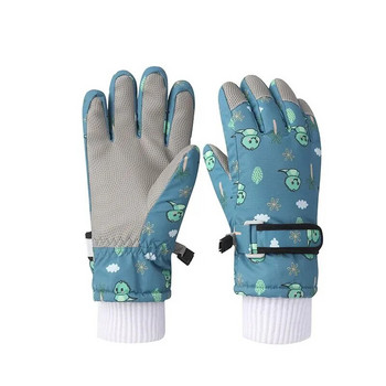 Детски ръкавици за пръсти Зима на открито Деца Момчета Момичета Подплатена подплата Топли водоустойчиви ветроустойчиви анимационни дебели ски ръкавици