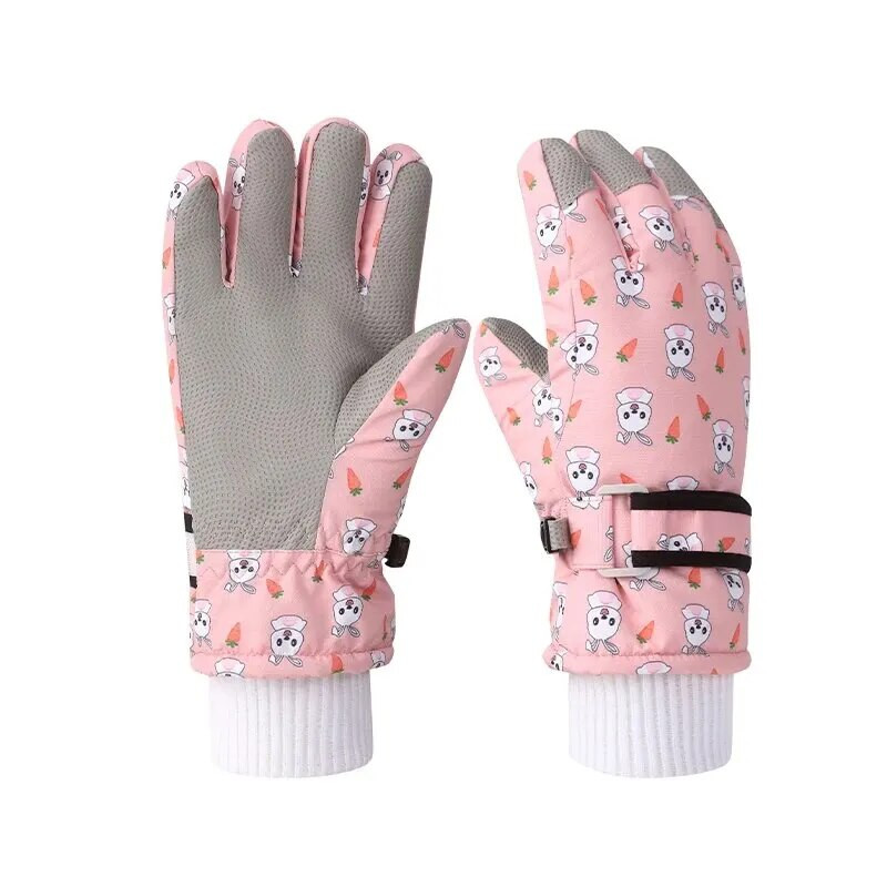 Παιδικά γάντια δάχτυλων Χειμώνας εξωτερικού χώρου για παιδιά αγόρια κορίτσια με επένδυση Ζεστή αδιάβροχη αντιανεμική κινουμένων σχεδίων χοντρά γάντια σκι
