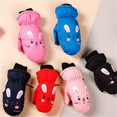 Χειμώνας 3-10 χρονών Παιδικά γάντια σκι Γάντια κινουμένων σχεδίων κουνέλι αθλητικά γάντια αντιανεμικά αδιάβροχα γάντια χοντρά ζεστά γάντια για αγόρια κορίτσια