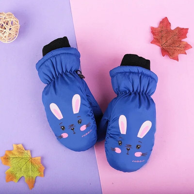 Χειμώνας 3-10 χρονών Παιδικά γάντια σκι Γάντια κινουμένων σχεδίων κουνέλι αθλητικά γάντια αντιανεμικά αδιάβροχα γάντια χοντρά ζεστά γάντια για αγόρια κορίτσια