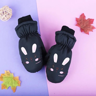 Χειμώνας 3-10 χρονών Παιδικά γάντια σκι Γάντια κινουμένων σχεδίων κουνέλι αθλητικά γάντια αντιανεμικά αδιάβροχα γάντια χοντρά ζεστά γάντια για αγόρια κορίτσια