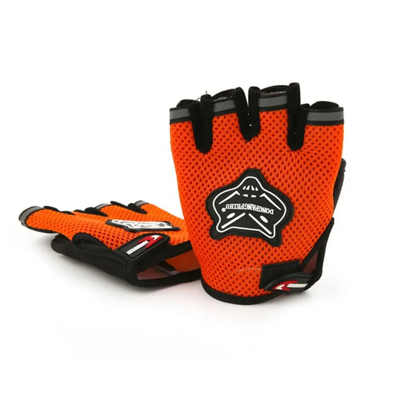 Γάντια ποδηλασίας για ενήλικες με μισό πλέγμα δακτύλων Ποδήλατο αναρρίχησης υπαίθριου αθλητικού ποδηλάτου Παιδιά ανδρών γυναικών Αντιολισθητικό αναπνεύσιμο γάντι