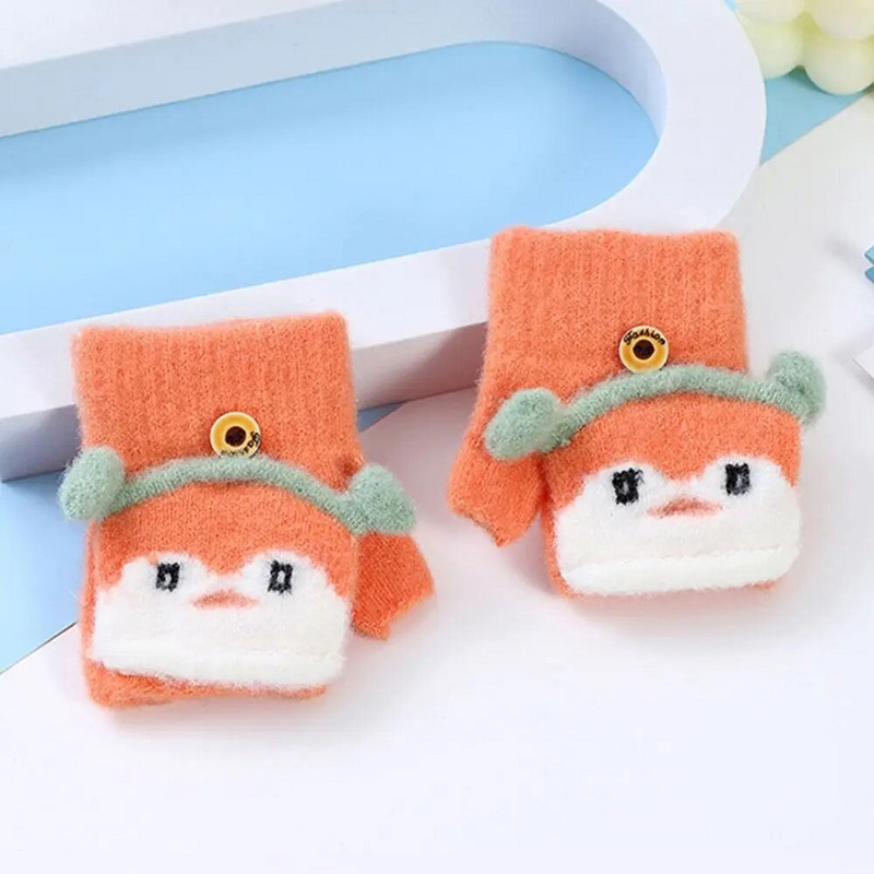 Laste multifilmid talvel soojad paksud labakindad beebitüdruk poistele kootud sõrmedeta kindad lastele talvekindad 0–3-aastased lapsed