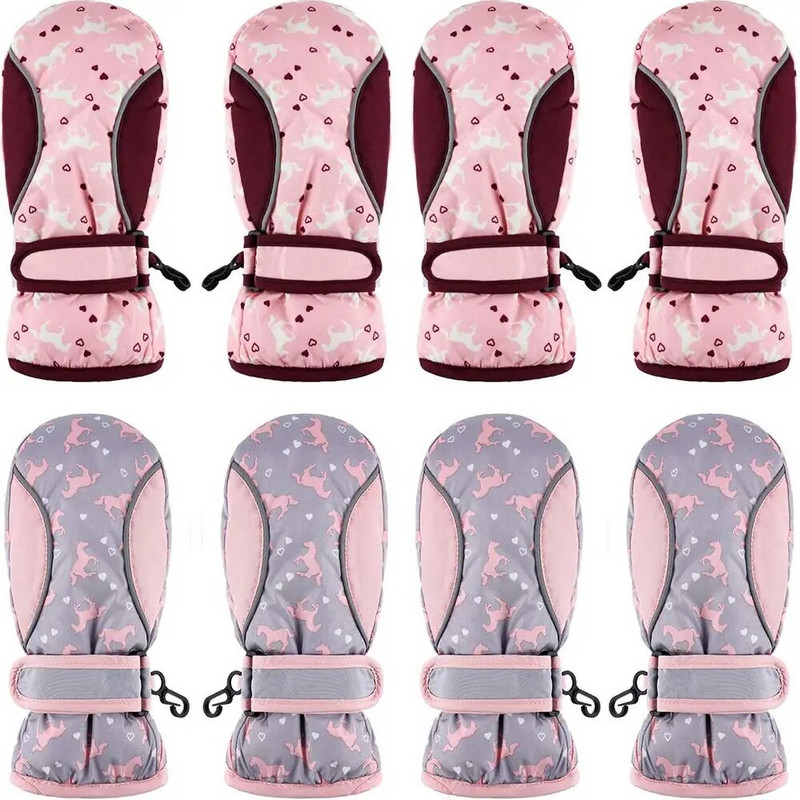 Nauji Mieli Vaikai Žiema Sniego Šiltos Pirštinės berniukams Mergaitėms Slidinėjimo Snieglentės Pirštinės Neperšlampamos Vėjui Neperšlampamos Storos Laikykite Šiltai Pirštinės