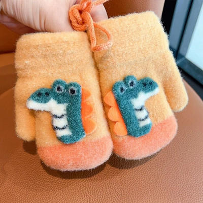 Nove dječje rukavice za djevojčice, slatke crtane mašne, plišane zadebljane tople rukavice, dječje mekane rukavice otporne na vjetar, tople omotane rukavice za 2–4 godine