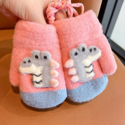 Nove dječje rukavice za djevojčice, slatke crtane mašne, plišane zadebljane tople rukavice, dječje mekane rukavice otporne na vjetar, tople omotane rukavice za 2–4 godine