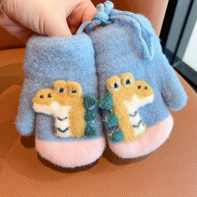 Nove dječje rukavice za djevojčice, slatke crtane mašne, plišane zadebljane tople rukavice, dječje mekane rukavice otporne na vjetar, tople omotane rukavice za 2–4 godine