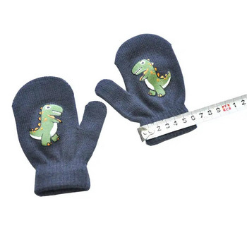 Warmom Cartoon Dinosaur Παιδικά ζεστά γάντια Χειμερινά γάντια για παιδιά Full Finger Παιδικά γάντια Ζεστά παιδικά γάντια εξωτερικού χώρου για μωρά