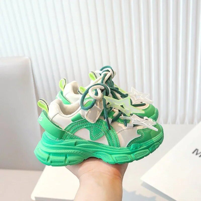 Vaikiški laisvalaikio sportiniai bateliai Madingi tinkliniai kvėpuojantys berniukų sportbačiai, 2024 m. pavasario ruduo, nauji vaikų, mergaičių berniukų, lauko bėgimo bateliai