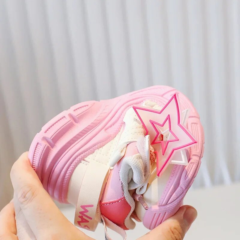 Vaikiški laisvalaikio sportiniai bateliai Madingi tinkliniai kvėpuojantys berniukų sportbačiai, 2024 m. pavasario ruduo, nauji vaikų, mergaičių berniukų, lauko bėgimo bateliai