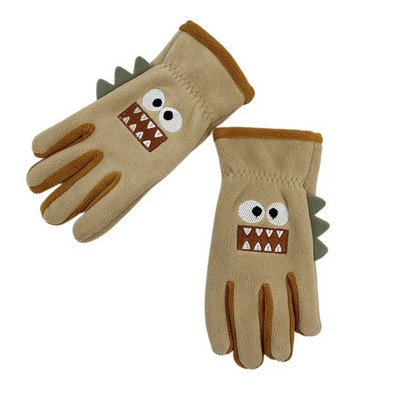 Iarnă drăguț model de desene animate pentru copii îngroșate mănuși calde pentru băieți fete 6-12 ani fleece mănuși rezistente la vânt Ciclism schi mănuși