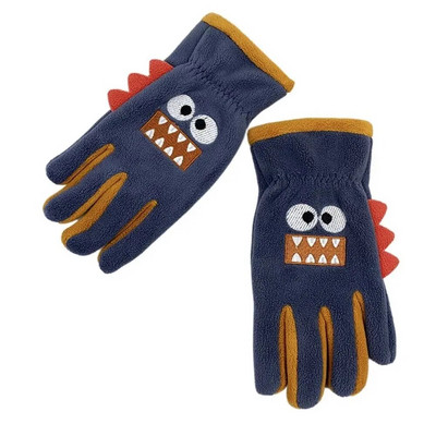 Iarnă drăguț model de desene animate pentru copii îngroșate mănuși calde pentru băieți fete 6-12 ani fleece mănuși rezistente la vânt Ciclism schi mănuși