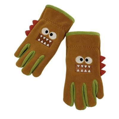 Iarnă drăguț model de desene animate pentru copii îngroșate mănuși calde pentru băieți fete 6-12 ani fleece mănuși rezistente la vânt Ciclism schi mănuși