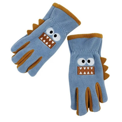 Iarnă drăguț model de desene animate pentru copii îngroșate mănuși calde pentru băieți fete 6-12 ani fleece mănuși rezistente la vânt Ciclism schi mănuși