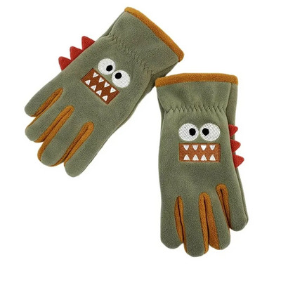 Iarnă drăguț model de desene animate pentru copii îngroșate mănuși calde pentru băieți fete 6-12 ani fleece mănuși rezistente la vânt Ciclism schi mănuși