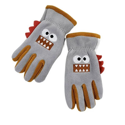 Iarnă drăguț model de desene animate pentru copii îngroșate mănuși calde pentru băieți fete 6-12 ani fleece mănuși rezistente la vânt Ciclism schi mănuși