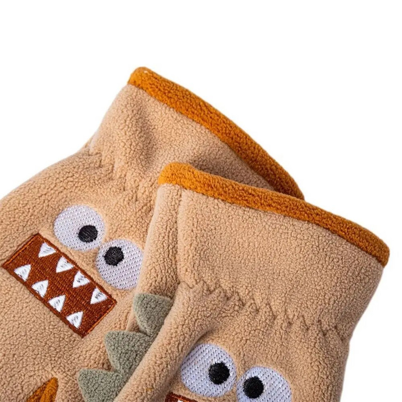 Iarnă drăguț model de desene animate pentru copii îngroșate mănuși calde pentru băieți fete 6-12 ani fleece mănuși rezistente la vânt Ciclism schi mănuși