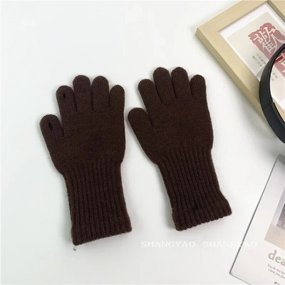 3-10 metų Vaikų Pirštinės Šiltos Žieminės Pirštinės Megztos Vilnonės Vaikiškos Kumštinės pirštinės su jutikliniu ekranu Pirštinės Žieminiai Aksesuarai Vaikams