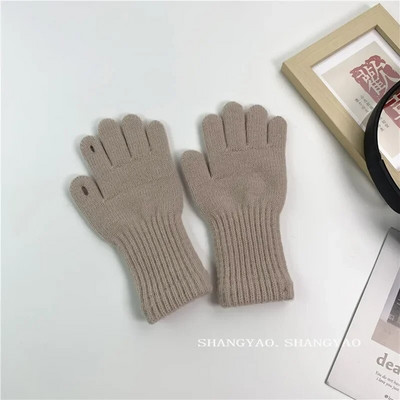3-10 metų Vaikų Pirštinės Šiltos Žieminės Pirštinės Megztos Vilnonės Vaikiškos Kumštinės pirštinės su jutikliniu ekranu Pirštinės Žieminiai Aksesuarai Vaikams