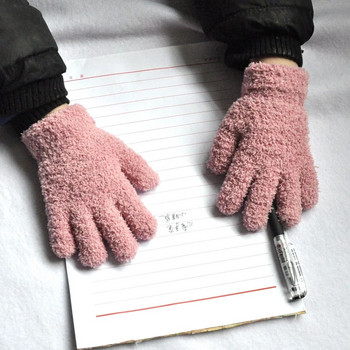 Νέα 1-4Y Παιδικά γάντια Χειμερινά Βρεφικά βελούδινα κοραλλί γάντια νήπια με πλήρη δάχτυλα Χαριτωμένα γάντια ζεστό αντιανεμικό γάντι για αγόρια κορίτσια