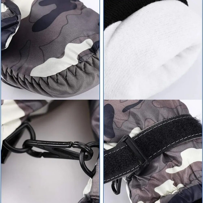 Νέα Παιδικά Χειμερινά Χιόνια Ζεστά Γάντια Παιδικά Αγόρια Κορίτσια Σκι Γάντια Snowboard Εξωτερικά Αντιανεμικά Αδιάβροχα Χονδρά Γάντια για 3-5 χρόνια