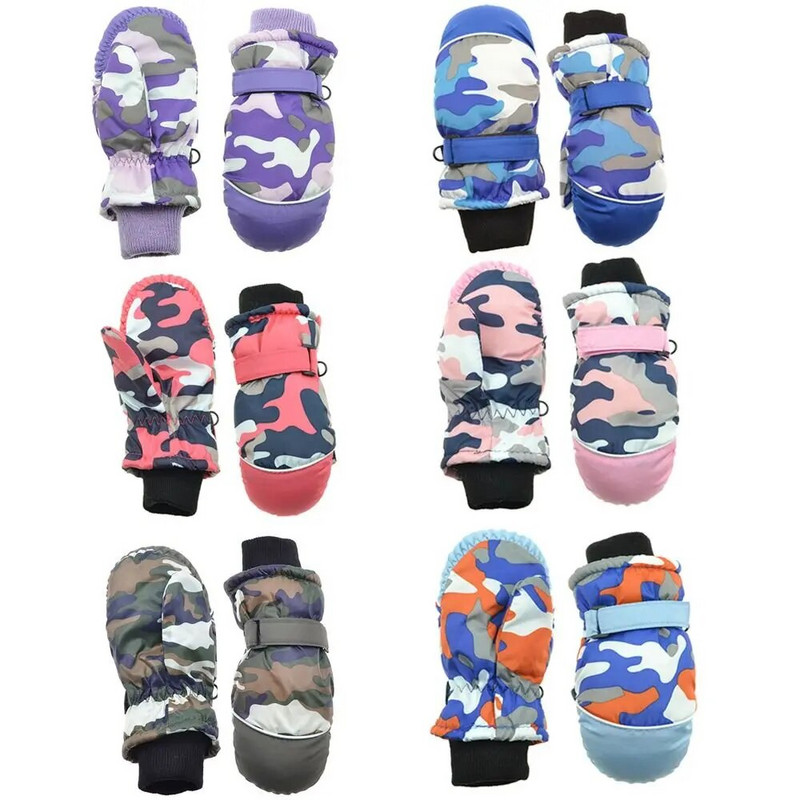 Νέα Παιδικά Χειμερινά Χιόνια Ζεστά Γάντια Παιδικά Αγόρια Κορίτσια Σκι Γάντια Snowboard Εξωτερικά Αντιανεμικά Αδιάβροχα Χονδρά Γάντια για 3-5 χρόνια