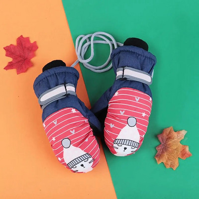 Nové detské zimné snehové teplé rukavice pre chlapcov a dievčatá, lyžiarske, snowboardové, vetruodolné, nepremokavé rukavice, zahusťovacie, udržiavajú teplé rukavice pre 3-6 rokov