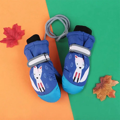 Nové detské zimné snehové teplé rukavice pre chlapcov a dievčatá, lyžiarske, snowboardové, vetruodolné, nepremokavé rukavice, zahusťovacie, udržiavajú teplé rukavice pre 3-6 rokov