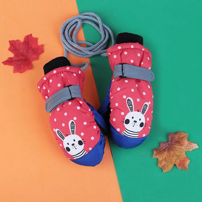 Nové detské zimné snehové teplé rukavice pre chlapcov a dievčatá, lyžiarske, snowboardové, vetruodolné, nepremokavé rukavice, zahusťovacie, udržiavajú teplé rukavice pre 3-6 rokov