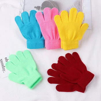 1 чифт ръкавици Детски вълшебни ръкавици Момиче Момче Дете Еластични плетени зимни топли ръкавици с цял пръст Детски ръкавици за фигурно пързаляне