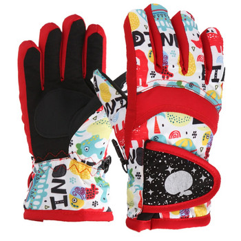 3-8Y Детски момичета Сноуборд ръкавици за сняг Удебелени топли водоустойчиви детски ски ръкавици Спортни ръкавици на открито Ръкавици за ски колоездене