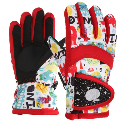 3-8Y Kids Girls Snow Snowboard Gloves Thicken Ζεστά αδιάβροχα παιδικά γάντια σκι Γάντια υπαίθριου αθλητισμού Γάντια ποδηλασίας σκι