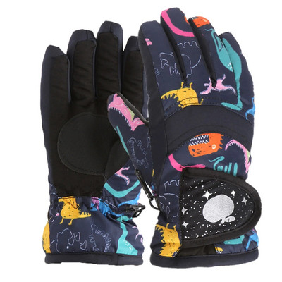 3-8Y Kids Girls Snow Snowboard Gloves Thicken Ζεστά αδιάβροχα παιδικά γάντια σκι Γάντια υπαίθριου αθλητισμού Γάντια ποδηλασίας σκι