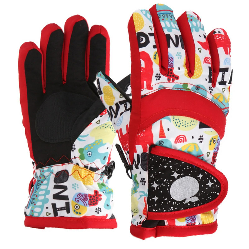 3-8Y Kids Girls Snow Snowboard Gloves Thicken Ζεστά αδιάβροχα παιδικά γάντια σκι Γάντια υπαίθριου αθλητισμού Γάντια ποδηλασίας σκι