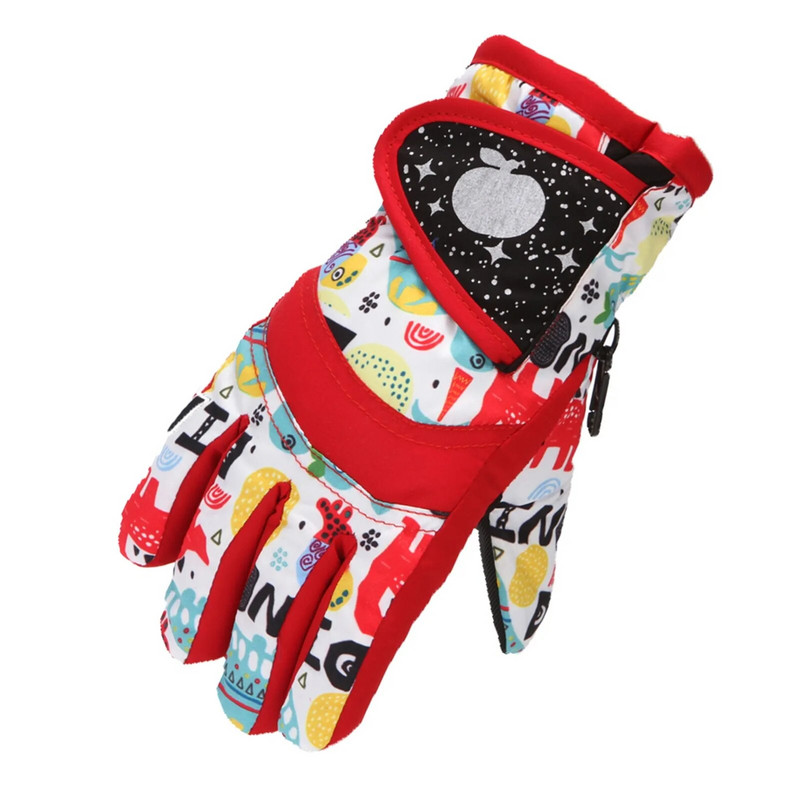3-8Y Kids Girls Snow Snowboard Gloves Thicken Ζεστά αδιάβροχα παιδικά γάντια σκι Γάντια υπαίθριου αθλητισμού Γάντια ποδηλασίας σκι