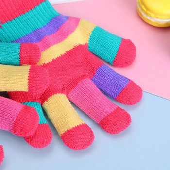 Забавни анимационни бебешки ръкавици Зимни топли детски ръкавици за момичета Детски плетени ръкавици Детски на открито Удебелени ръкавици 3-7 години