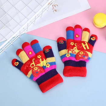 Αστεία κινούμενα σχέδια για μωρά γάντια χειμωνιάτικα ζεστά παιδικά γάντια για κορίτσια Παιδικά πλεκτά γάντια παιδικά σε εξωτερικούς χώρους Χονδρά γάντια 3-7 ετών
