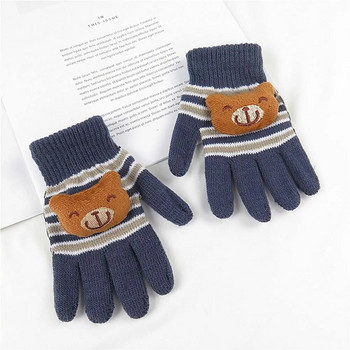 Πλέξιμο χοντρά ζεστά παιδικά γάντια χειμωνιάτικα μαλακά γάντια Παιδικά παιδικά γάντια με πλήρη δάχτυλα Παιδικά γάντια χαριτωμένα νήπια ζεστά γάντια 1-4 ετών