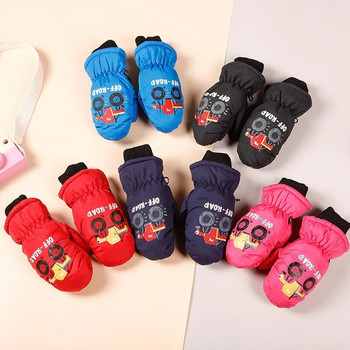 Βρεφικά Παιδικά Γάντια Χειμωνιάτικο Ζεστό Χοντρό Αντιανεμικό Μοτίβο Κινουμένων Σχεδίων Γάντια με πλήρη δάχτυλα για παιδιά νήπια αγόρια κορίτσια 2-5 ετών