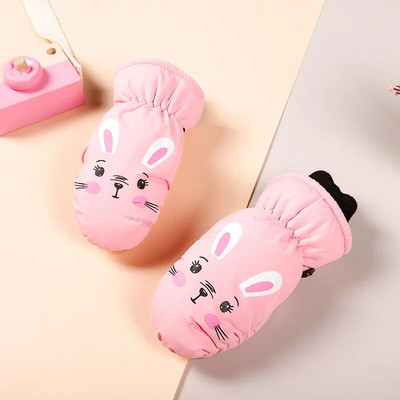 Kūdikių vaikiškos pirštinės žiemai, šiltos storos, atsparios vėjui animacinio rašto pirštinės pirštinės, skirtos vaikams, mažiems berniukams, mergaitėms 2–5 m.