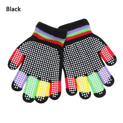 5-8 metų žieminės megztos pirštinės mergaitėms, berniukams, neslystančios, šiltos pirštinės pirštinės vaikams, vaikams