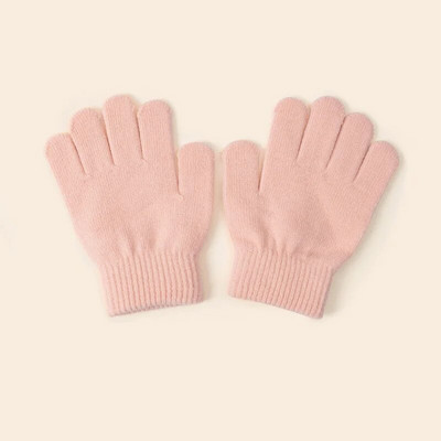 7-9 m. žiemos vaikams storos megztos pirštinės saldainių spalvos šiltos pliušinės kumštinės pirštinės vaikams žieminės mažiems vaikams akrilinės pirštinės pirštinės