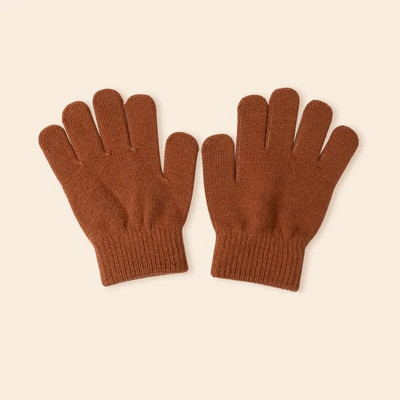 7-9 m. žiemos vaikams storos megztos pirštinės saldainių spalvos šiltos pliušinės kumštinės pirštinės vaikams žieminės mažiems vaikams akrilinės pirštinės pirštinės