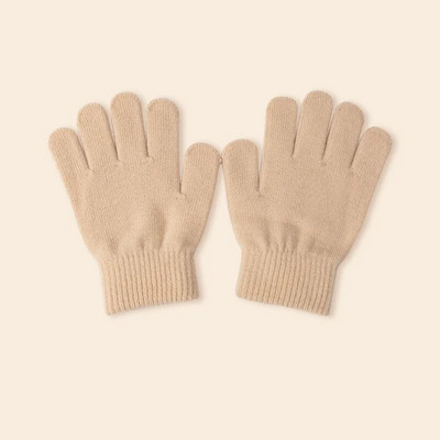 7-9 m. žiemos vaikams storos megztos pirštinės saldainių spalvos šiltos pliušinės kumštinės pirštinės vaikams žieminės mažiems vaikams akrilinės pirštinės pirštinės