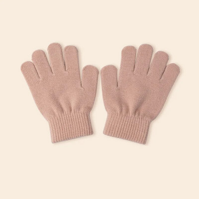 7-9 m. žiemos vaikams storos megztos pirštinės saldainių spalvos šiltos pliušinės kumštinės pirštinės vaikams žieminės mažiems vaikams akrilinės pirštinės pirštinės