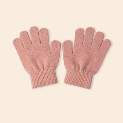 7-9 m. žiemos vaikams storos megztos pirštinės saldainių spalvos šiltos pliušinės kumštinės pirštinės vaikams žieminės mažiems vaikams akrilinės pirštinės pirštinės