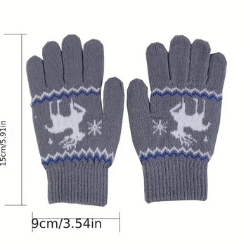Νέο παιδί Παιδικά μωρά κορίτσια αγόρια Χειμερινά πλεκτά γάντια Χριστουγεννιάτικα κινούμενα σχέδια ζεστά γάντια νήπια χαριτωμένα γάντια κινουμένων σχεδίων εξωτερικού χώρου 5-12 ετών