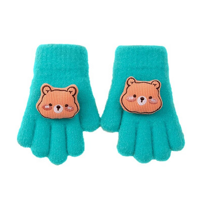 3D mielos „Baer“ vaikiškos pirštinės, skirtos 2–6 metams, pastorintos megztos kumštinės pirštinės vaikams berniukams mergaitėms šiltos žiemos lauko žaidimo pirštinės